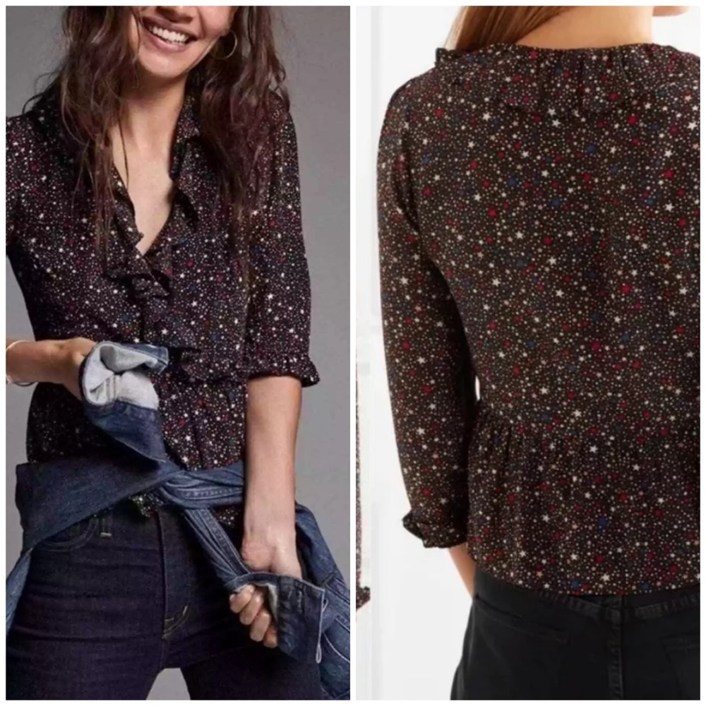 MADEWELL starry night wrap top -XS